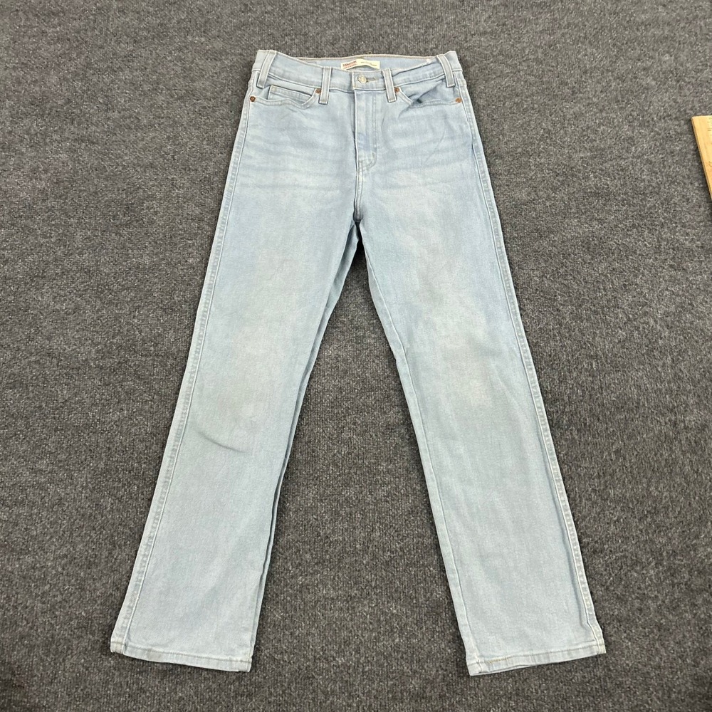 Signature Levi Strauss Jeans Womens Size 4 W27 Light Wash High Rise Straight Leg